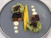 Geräucherter Lachs mit Gurke und Mango - Rezept - Bild Nr. 2