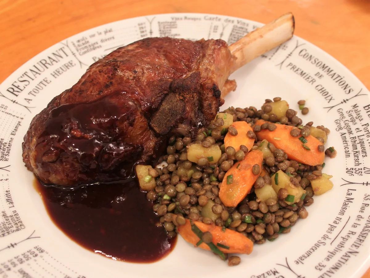 Rezept: Kalbskarree mit Linsen Bild Nr. 2 Kalbskarree mit Linsen - Rezept - Bild Nr. 2