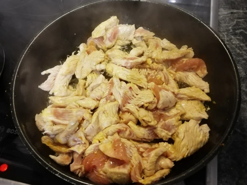 Putengeschnetzeltes mit Reis - Rezept - Bild Nr. 3