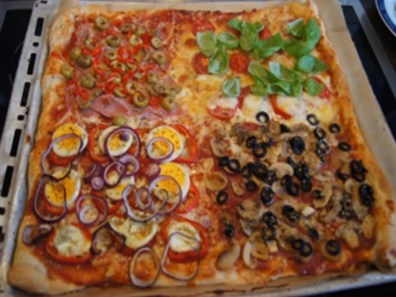 Rezept: Pizza Quattro Stagioni à la Ivanka Bild Nr. 2 Pizza Quattro Stagioni à la Ivanka - Rezept - Bild Nr. 2