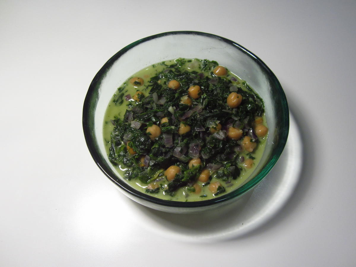 Kichererbsen-Spinat mit Kokosmilch - Rezept - Bild Nr. 2
