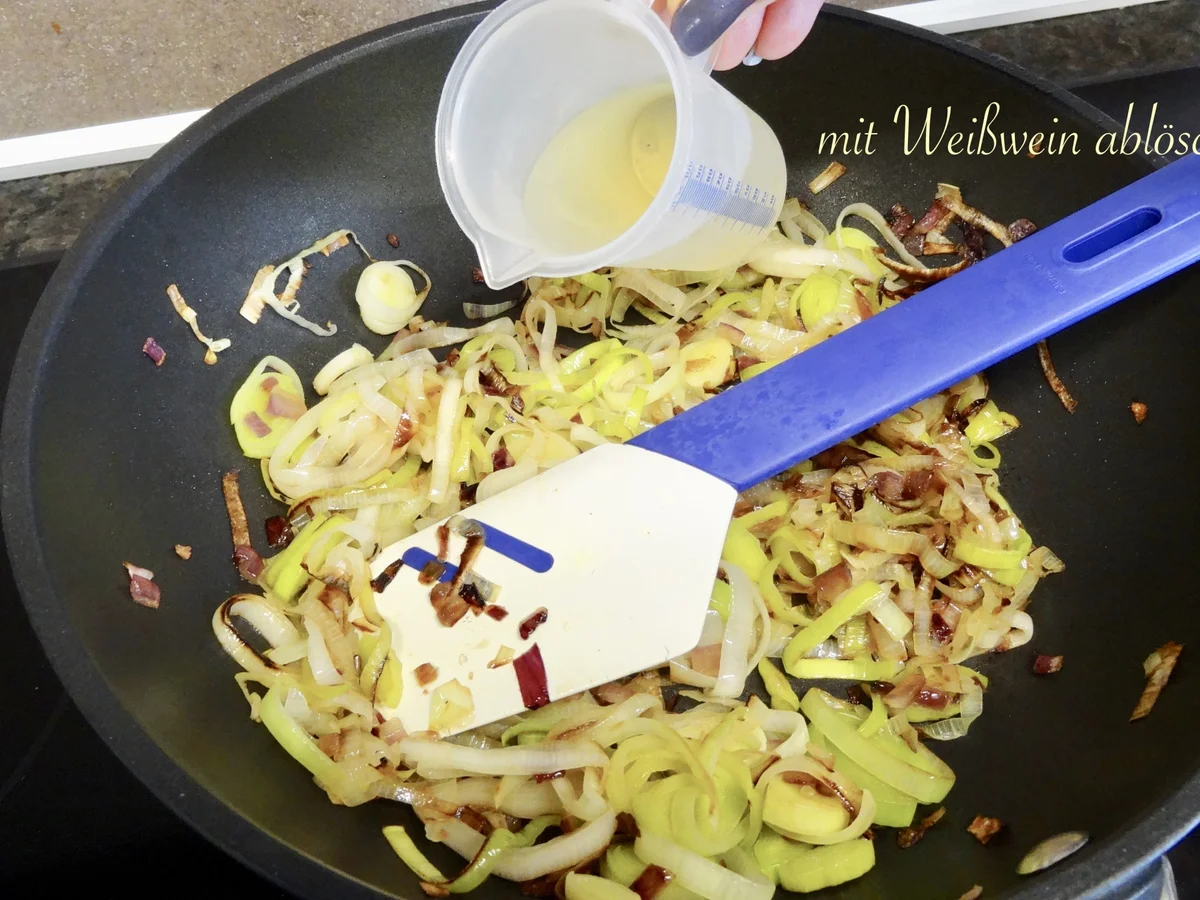 Rezept: Gambas auf Gorgonzola - Lauchgemüse Bild Nr. 12112 Gambas auf Gorgonzola - Lauchgemüse - Rezept - Bild Nr. 12112