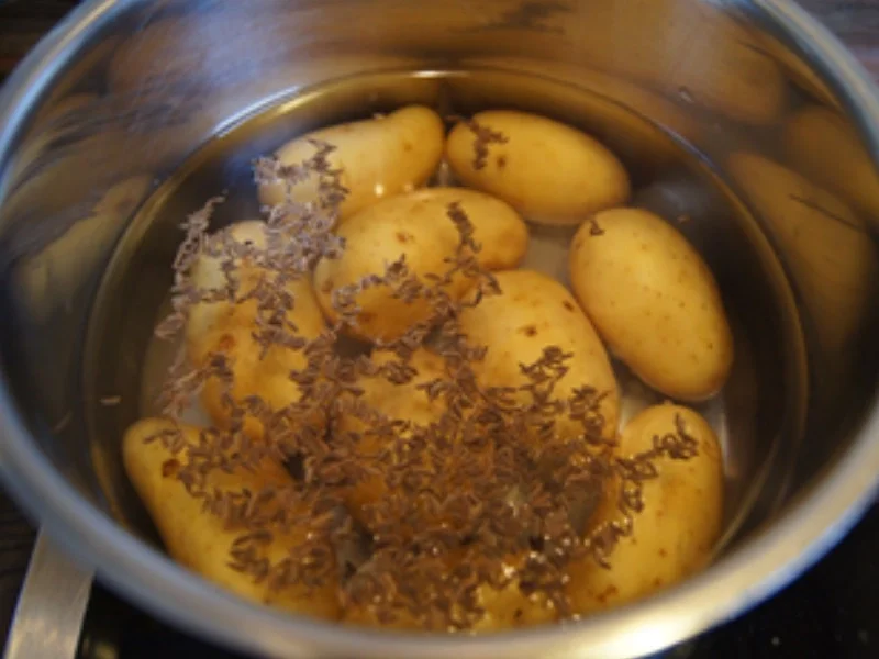 Matjesfilet mit Pellkartoffel-Drillingen und Eisbergsalat - Rezept - Bild Nr. 4