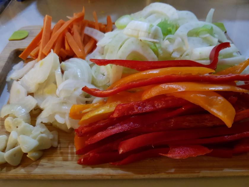 Forelle en papilotte aus dem Ofen mit Parmesan Kartoffelstampf ...