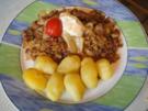 Spitzkohl-Hackfleisch-Pfanne mit Pellkartoffel-Drillingen - Rezept - Bild Nr. 2