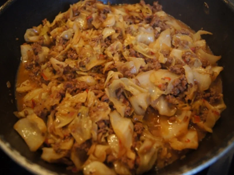 Spitzkohl-Hackfleisch-Pfanne mit Pellkartoffel-Drillingen - Rezept - Bild Nr. 15