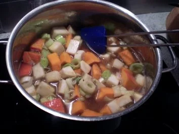 Rezept: Linseneintopf mit Kürbis Bild Nr. 4 Linseneintopf mit Kürbis - Rezept - Bild Nr. 4