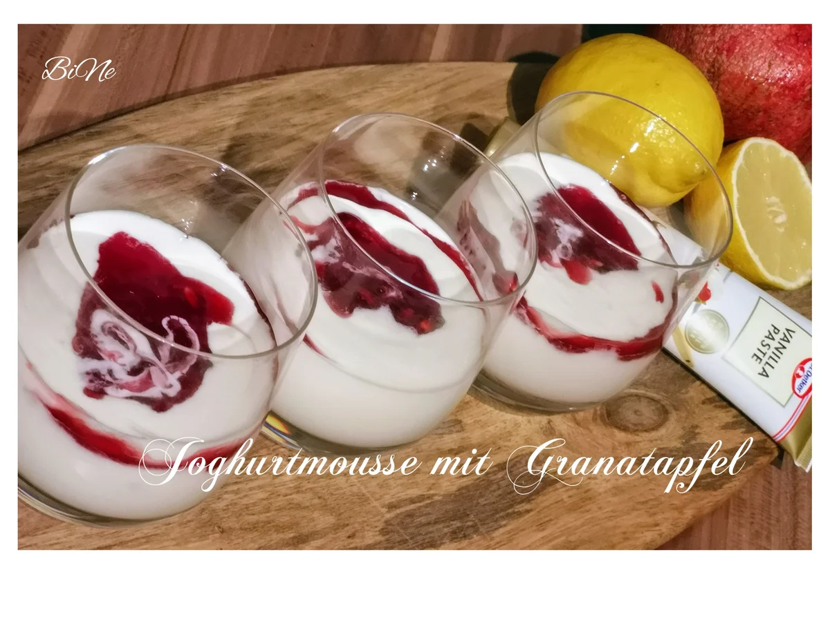 Rezept: BiNe` S JOGHURTMOUSSE MIT GRANATAPFEL Bild Nr. 5 BiNe` S JOGHURTMOUSSE MIT GRANATAPFEL - Rezept - Bild Nr. 5
