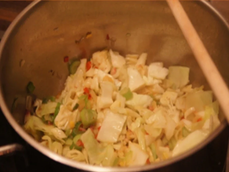 Herzhafter Spitzkohl-Eintopf mit Schinkenkrakauer - Rezept - Bild Nr. 12198