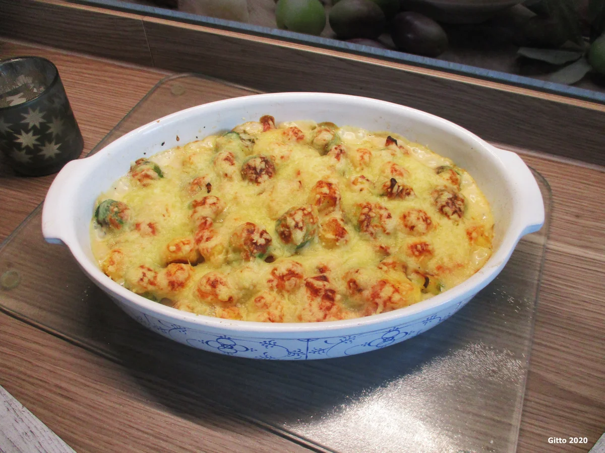 Rosenkohl - Gratin mit Fleischwurst und Gnocchis - Rezept - Bild Nr. 10