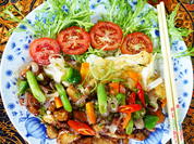 Knusprige, bunte  Bandnudeln mit Huhn - Rezept - Bild Nr. 2
