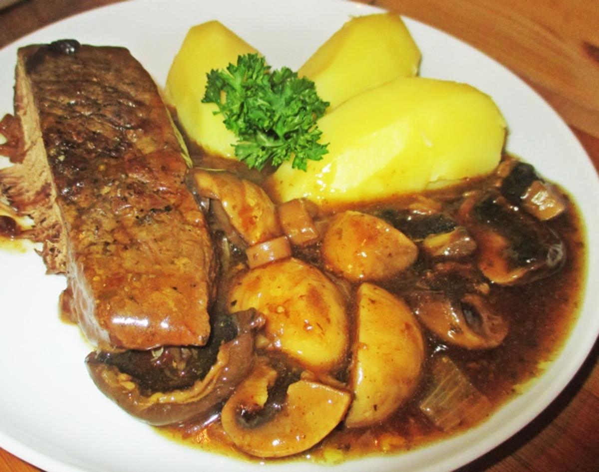 Rinder-Schmorbraten in Champignonsoße - Rezept - Bild Nr. 6