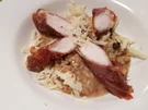 Kaninchenrückenfilets im Schinkenmantel auf Pilz-Risotto - Rezept - Bild Nr. 12284