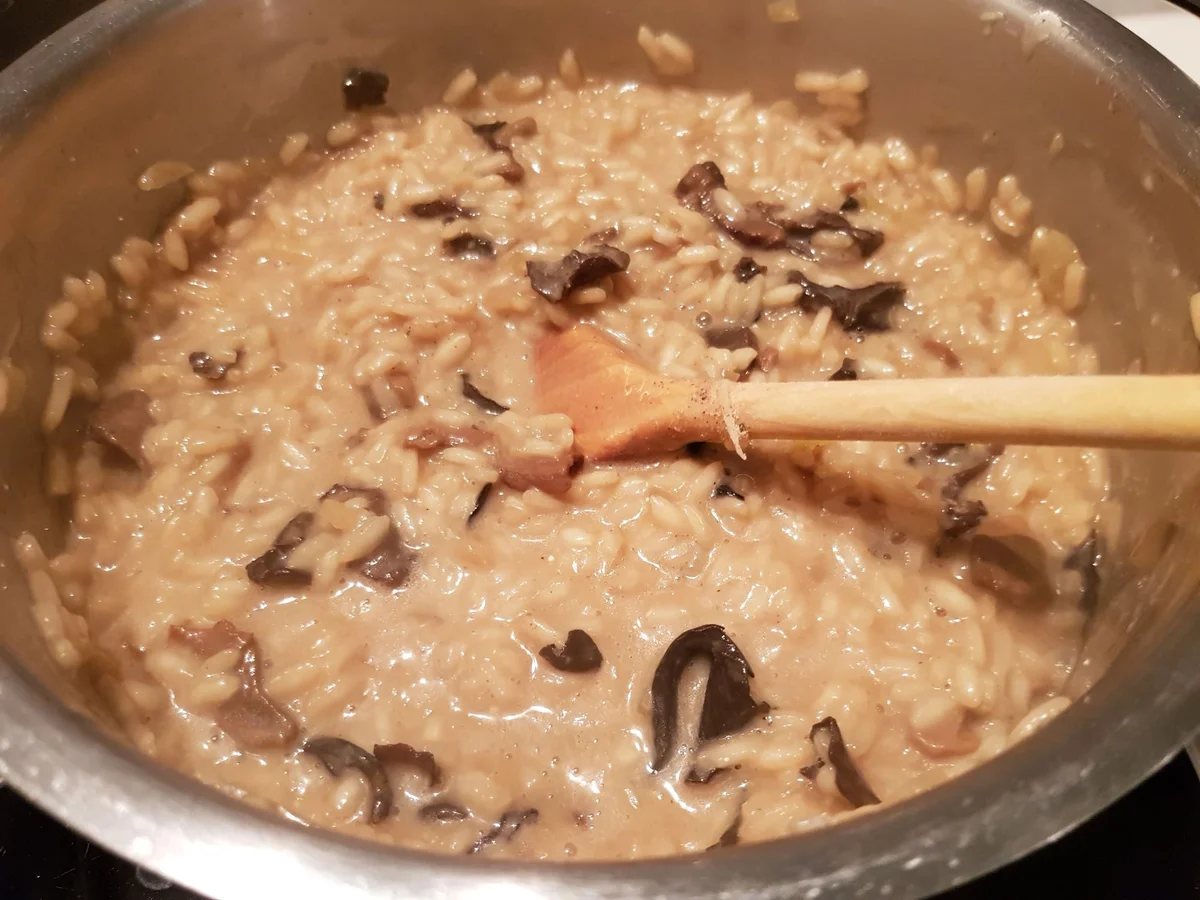 Rezept: Kaninchenrückenfilets im Schinkenmantel auf Pilz-Risotto Bild Nr. 12286 Kaninchenrückenfilets im Schinkenmantel auf Pilz-Risotto - Rezept - Bild Nr. 12286