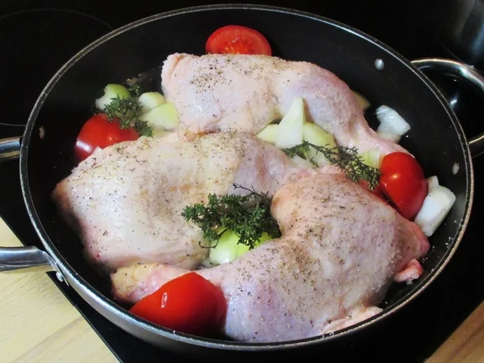 Rezept: Hühnchenkeulen mit Grünkohl Bild Nr. 4 Hühnchenkeulen mit Grünkohl - Rezept - Bild Nr. 4