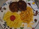 Gemüse-Hack-Buletten mit Zuckermais und Kartoffelstampf - Rezept - Bild Nr. 2