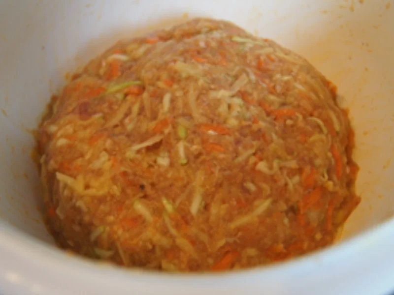 Gemüse-Hack-Buletten mit Zuckermais und Kartoffelstampf - Rezept - Bild Nr. 6