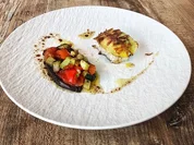 Zander mit Kartoffelschuppen und mediterranem Gemüse (Joachim Llambi) - Rezept - Bild Nr. 2