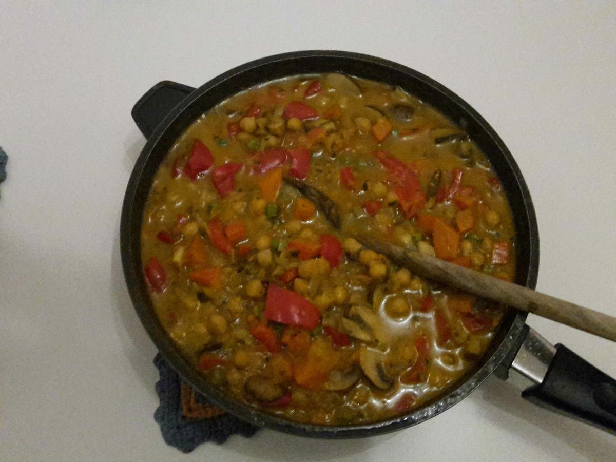 Kürbiscurry auf Reis - Rezept - Bild Nr. 3