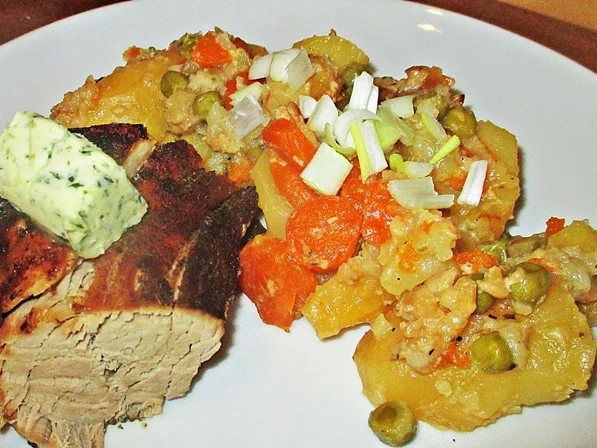 Schweinefilet auf Gemüsebett - Rezept - Bild Nr. 5