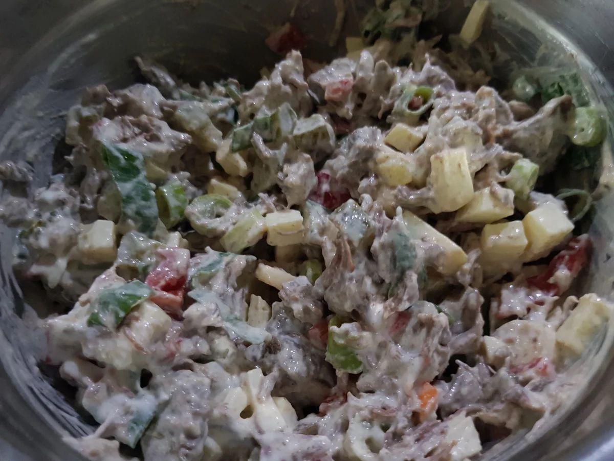 Rindfleischsalat mit Ofen-Bratkartoffeln - Rezept - Bild Nr. 3