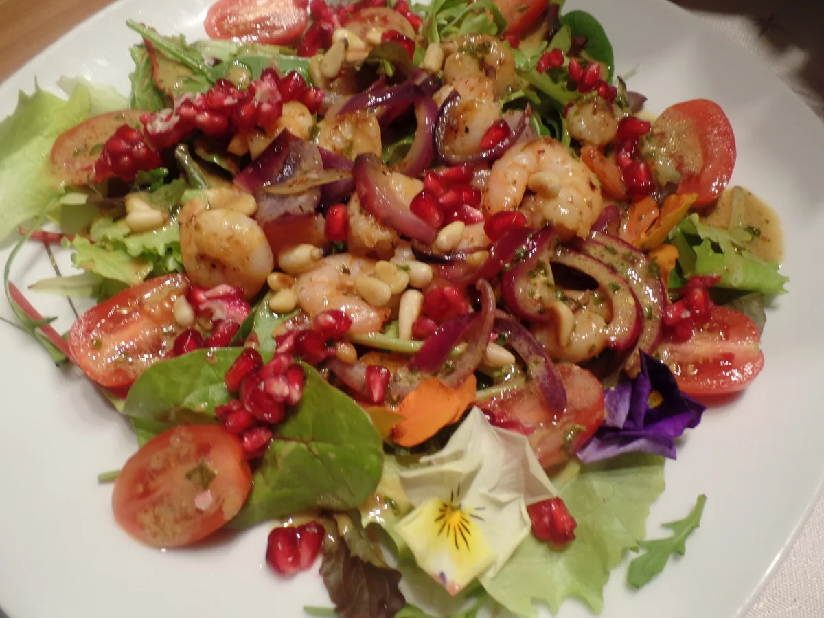 Bunter Salat mit Garnelen - Rezept - Bild Nr. 12322