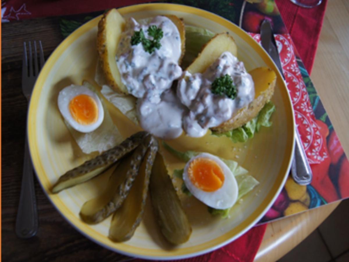 Backofenkartoffeln mit Nordseekrabbendip - Rezept - Bild Nr. 15