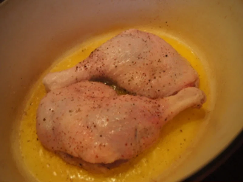 Rezept: Gänsekeulen und Gänsebrust mit Sauce, Rot-kohl süß-sauer und Fränkischen Klößen Bild Nr. 4 Gänsekeulen und Gänsebrust mit Sauce, Rot-kohl süß-sauer und Fränkischen Klößen - Rezept - Bild Nr. 4