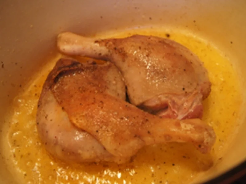 Rezept: Gänsekeulen und Gänsebrust mit Sauce, Rot-kohl süß-sauer und Fränkischen Klößen Bild Nr. 5 Gänsekeulen und Gänsebrust mit Sauce, Rot-kohl süß-sauer und Fränkischen Klößen - Rezept - Bild Nr. 5