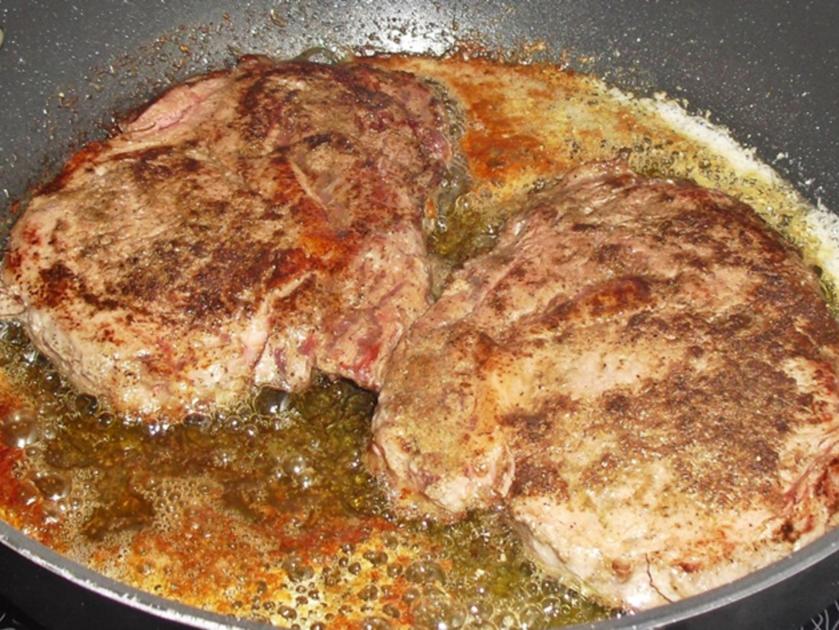 Entrecôte mit Salat und Kartoffelecken - einfach - von GreteDrafz