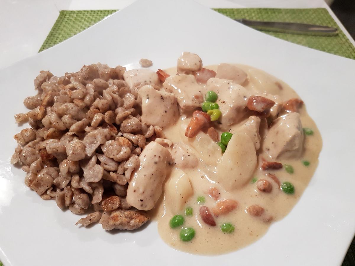 Kaninchen-Ragout mit Buchweizen-Dinkel-Knöpfle - Rezept - kochbar.de