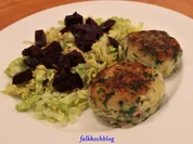 Fiskefrikadeller   grüner Salat   rote Bete - Rezept - Bild Nr. 2