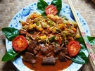 Rotes Rindfleischcurry mit bunten Mangonudeln - Rezept - Bild Nr. 2