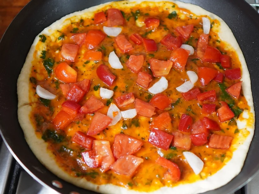 Rezept: Vegane Gyros Pizza "Fethiye" als Vorspeise Bild Nr. 12390 Vegane Gyros Pizza "Fethiye" als Vorspeise - Rezept - Bild Nr. 12390