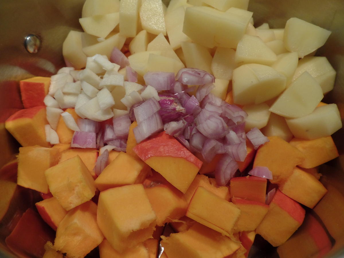 Kürbis-Kartoffel-Curry mit Kokosmilch - Rezept - Bild Nr. 12391