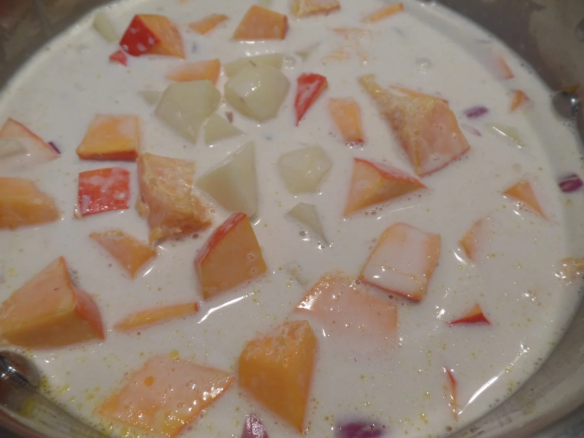 Rezept: Kürbis-Kartoffel-Curry mit Kokosmilch Bild Nr. 12393 Kürbis-Kartoffel-Curry mit Kokosmilch - Rezept - Bild Nr. 12393