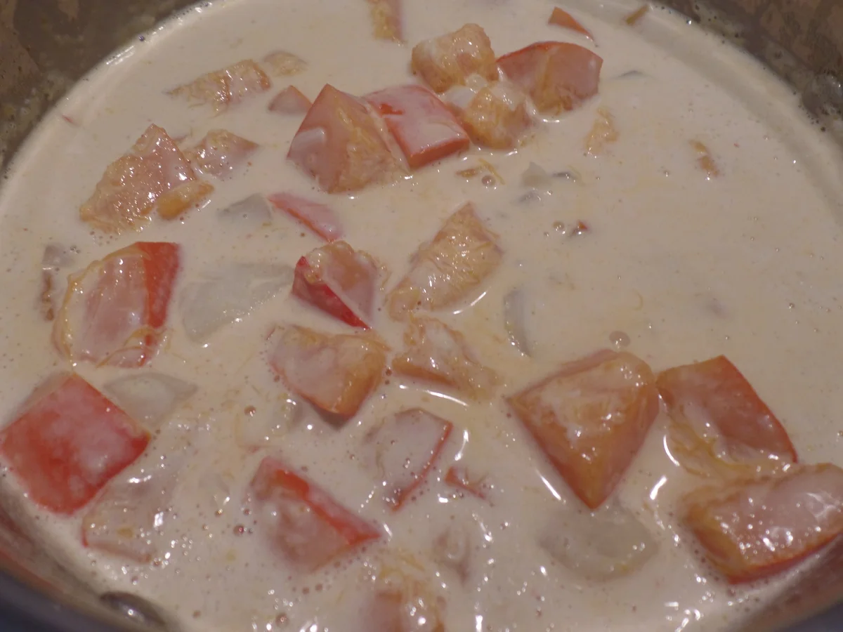 Rezept: Kürbis-Kartoffel-Curry mit Kokosmilch Bild Nr. 12394 Kürbis-Kartoffel-Curry mit Kokosmilch - Rezept - Bild Nr. 12394