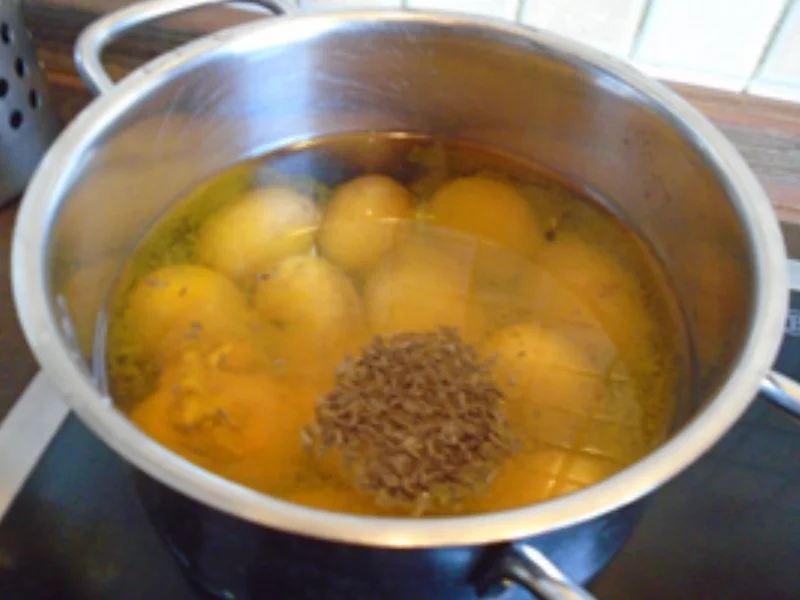 Zarte Heringsfilets in Sahnesauce und Pellkartoffel-Drillinge - Rezept - Bild Nr. 5