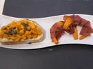 Rezept: Kürbis-Bruschetta mit knusprigem Kürbis im Serranoschinken-Mantel Bild Nr. 2 Kürbis-Bruschetta mit knusprigem Kürbis im Serranoschinken-Mantel - Rezept - Bild Nr. 2