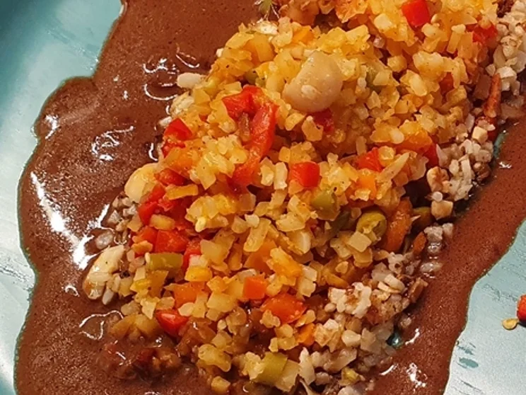 Lammlachs; Blumenkohlcouscous; Sosse = Kochbar Challenge 01.0 (Januar 2021) - Rezept - Bild Nr. 21