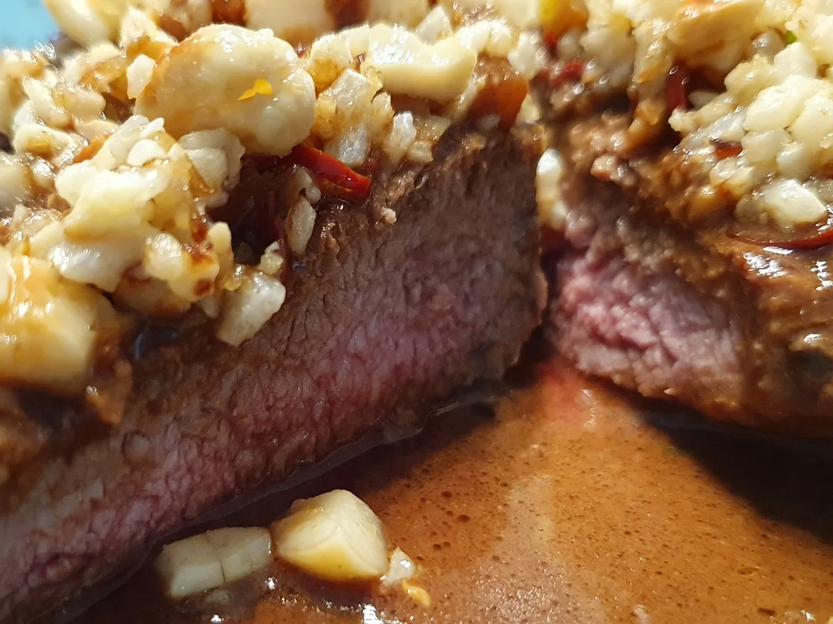 Lammlachs; Blumenkohlcouscous; Sosse = Kochbar Challenge 01.0 (Januar 2021) - Rezept - Bild Nr. 12632