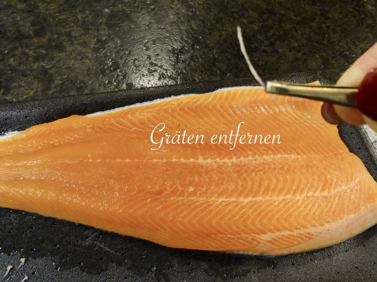 Lackierte Lachs Forelle mit Buttererbsen - Rezept - Bild Nr. 4