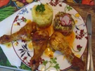 Kurkuma-Hähnchen-Drumsticks mit Avocado-Salsa und herzhaften Kartoffelstampf - Rezept - Bild Nr. 2