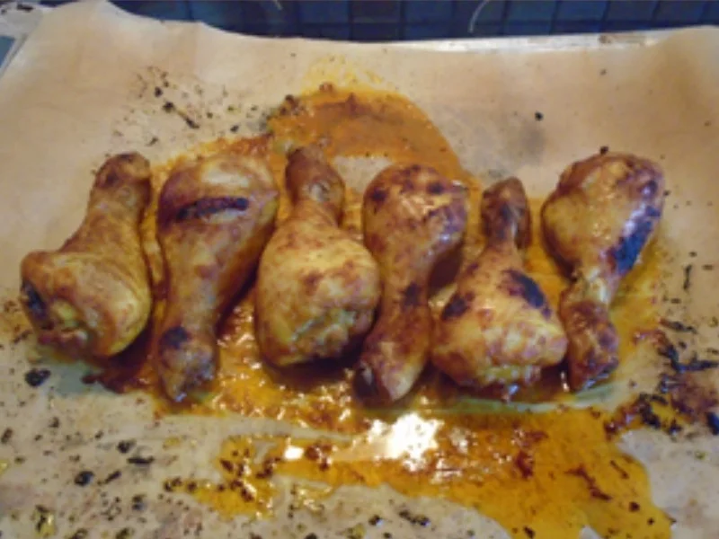 Kurkuma-Hähnchen-Drumsticks mit Avocado-Salsa und herzhaften Kartoffelstampf - Rezept - Bild Nr. 9