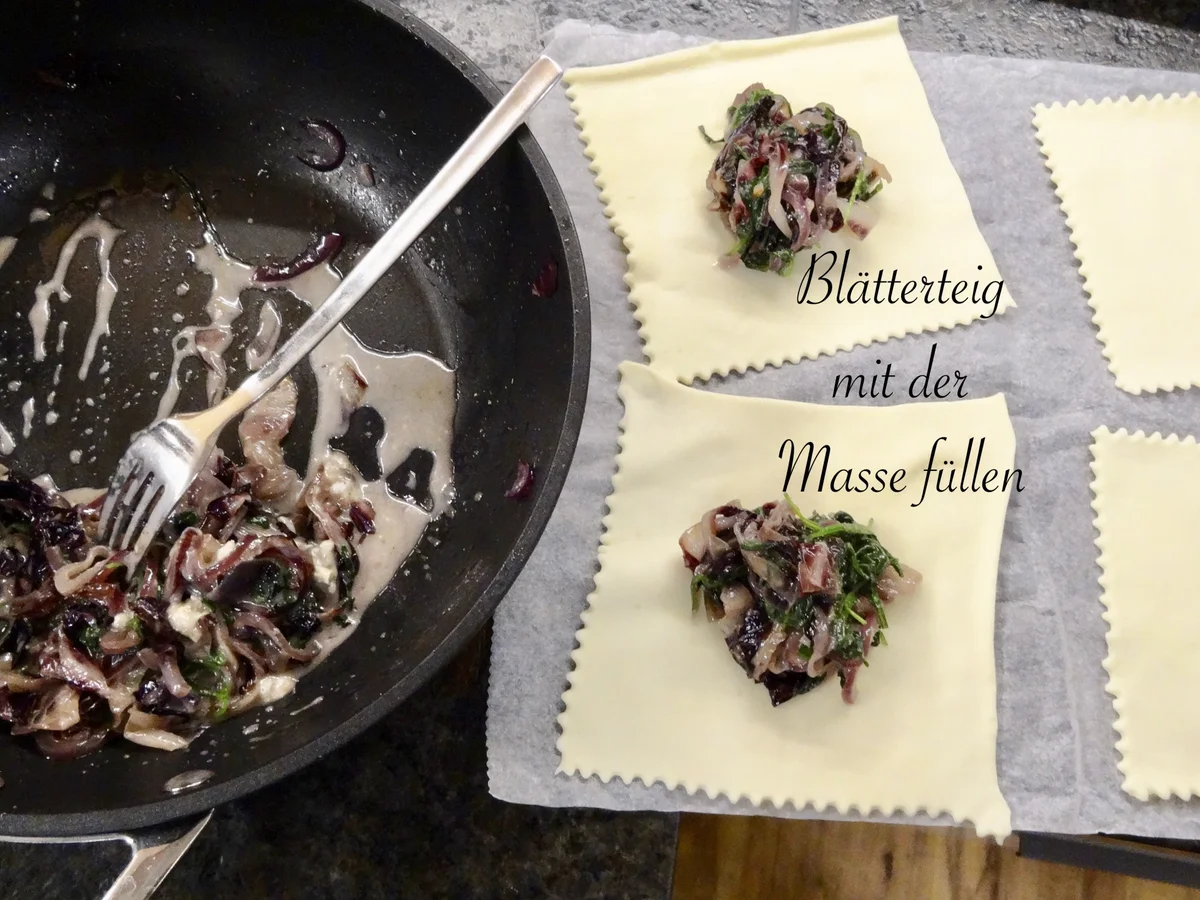 pikant gefüllte Blätterteig Tascherl - Rezept - Bild Nr. 10
