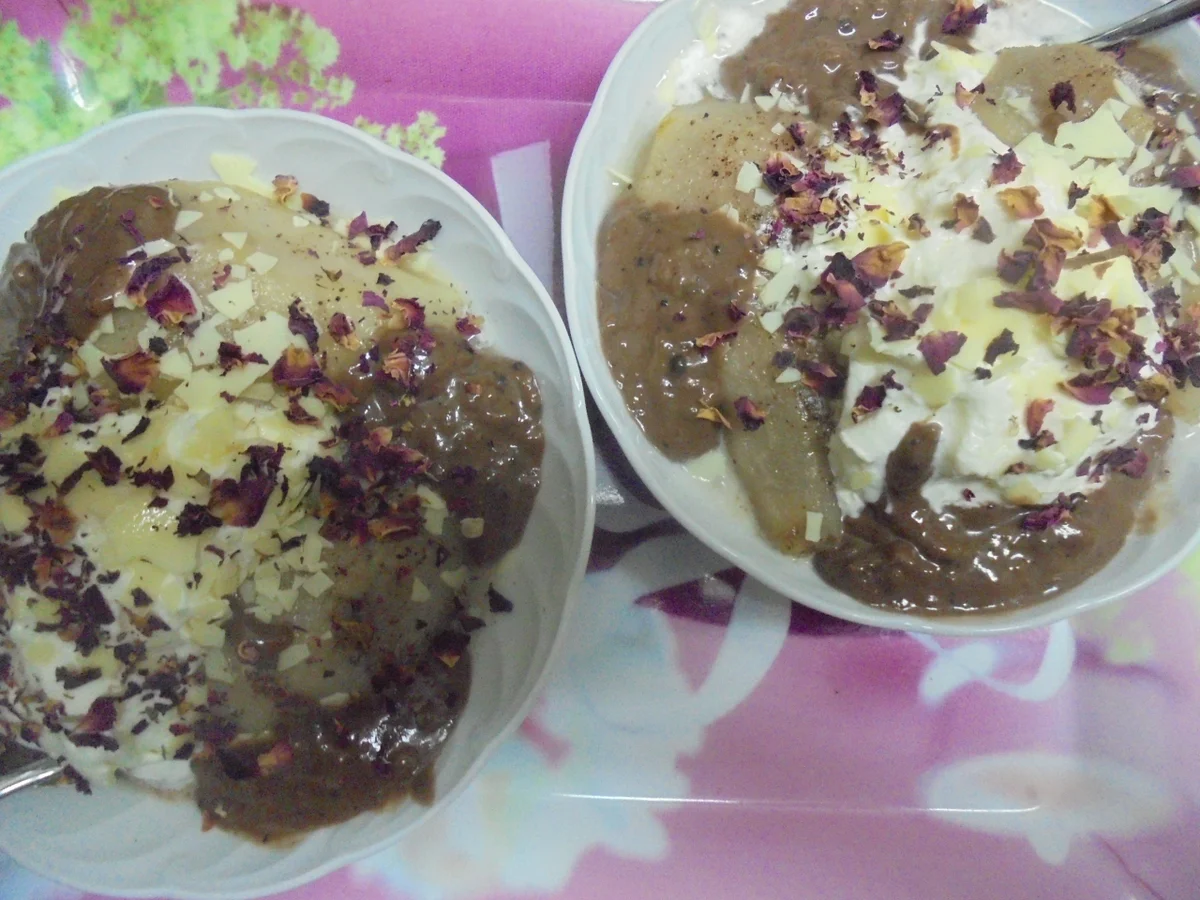 Birne Helene Eis Dessert - Rezept - Bild Nr. 3