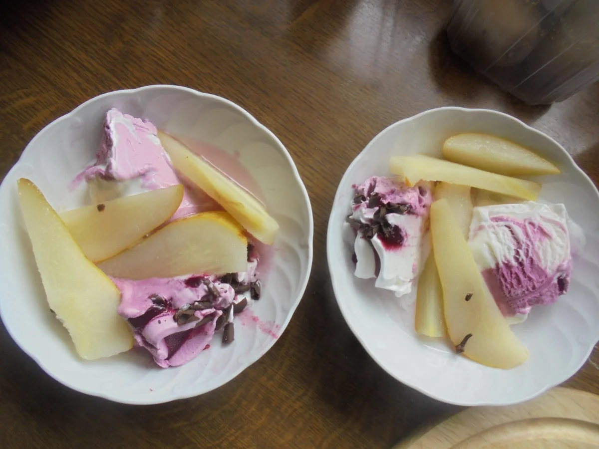 Birne Helene Eis Dessert - Rezept - Bild Nr. 14456