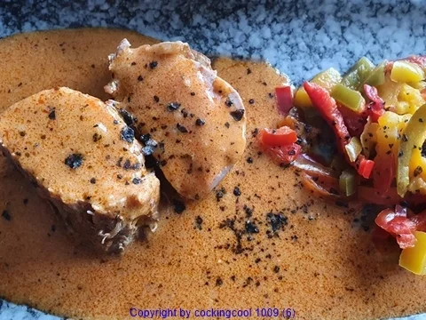 Rezept: Schweinefilet HOT mit Paprikagemüse und ganz wichtig viel Sosse Bild Nr. 12771 Schweinefilet HOT mit Paprikagemüse und ganz wichtig viel Sosse - Rezept - Bild Nr. 12771