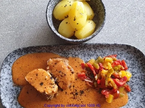 Rezept: Schweinefilet HOT mit Paprikagemüse und ganz wichtig viel Sosse Bild Nr. 12772 Schweinefilet HOT mit Paprikagemüse und ganz wichtig viel Sosse - Rezept - Bild Nr. 12772