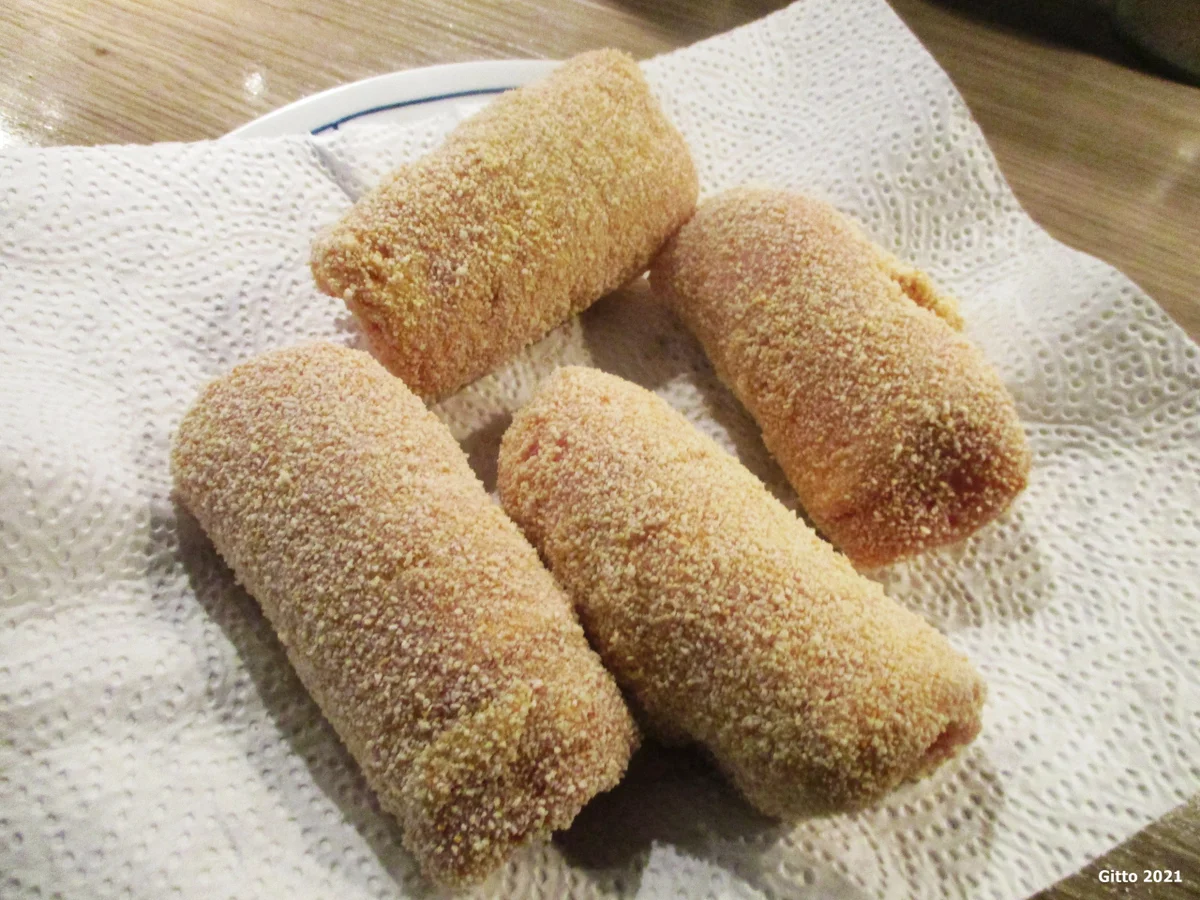 Schnitzelröllchen Cordon-bleu begleitet von cremigem Kartoffel-Selleriepüree - Rezept - Bild Nr. 6